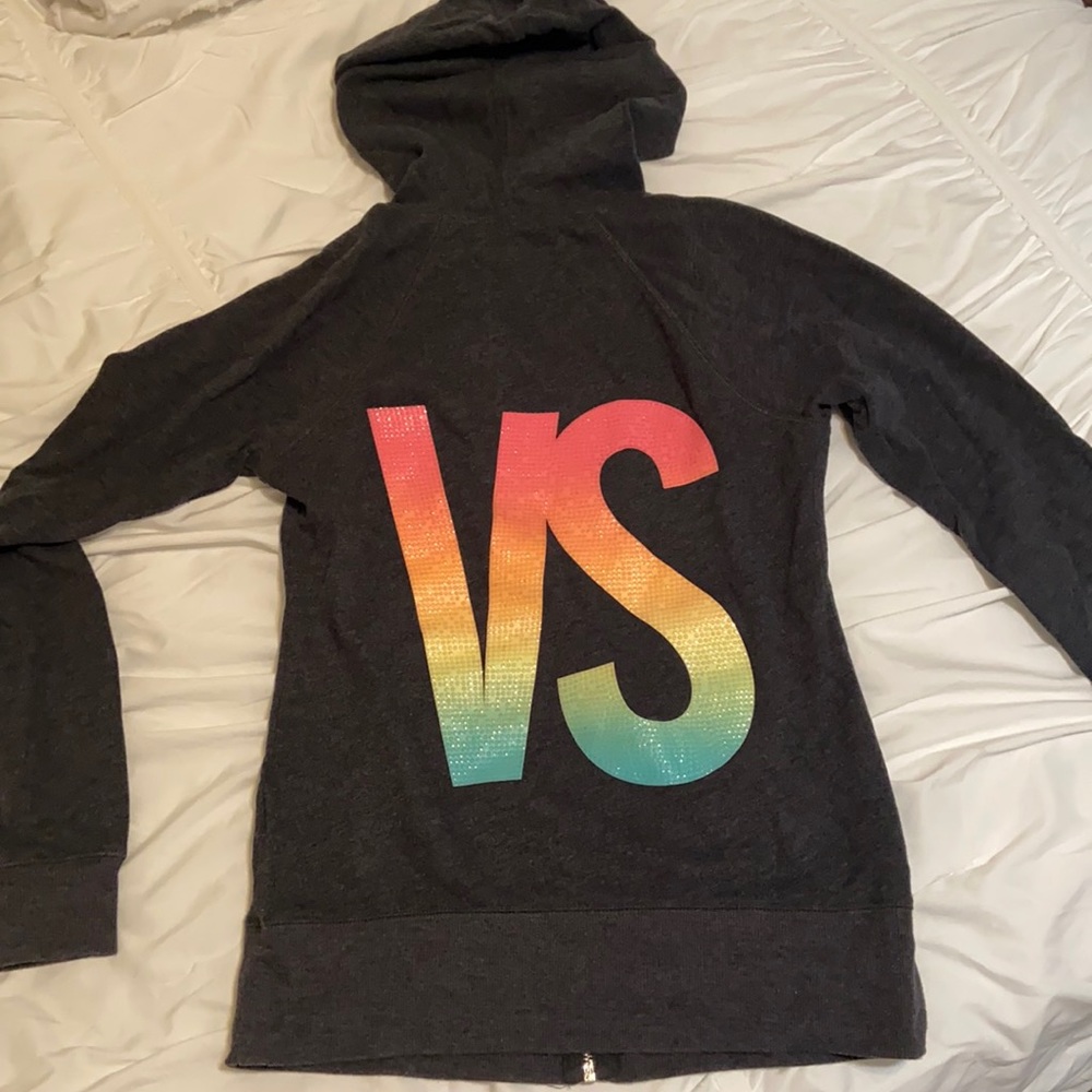 Dark Gray Full-Zip VS Hoodie Sweatshirt